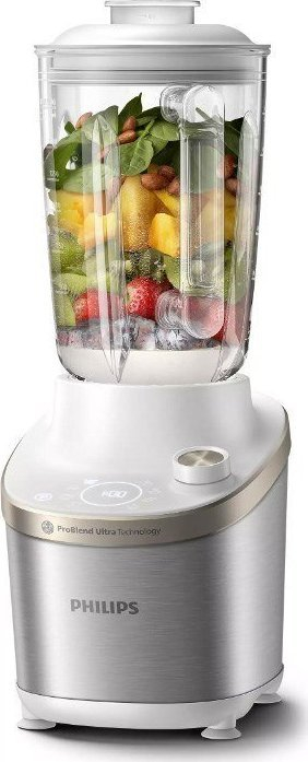 Blender Philips HR3760/01, 1500W, enë qelqi 2L, argjendtë e bardhë