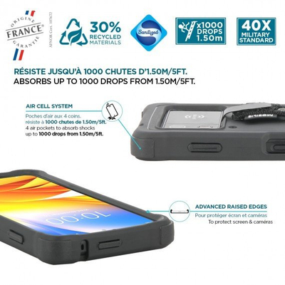 Mbulesë telefoni Mobilis 052061, për Zebra EM45 RFID, 6.7", e zezë