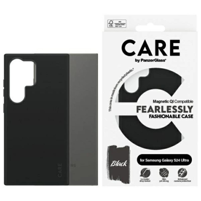 Mbrojtëse telefoni PanzerGlass CARE Fashionable, Samsung Galaxy S24 Ultra, e hollë, kompatibile me Qi, e zezë
