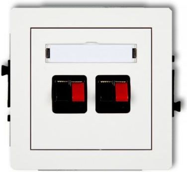 Prizë dyshe për altoparlantë Karlik DECO DGG-2, montim i fshehtë, IP20, e bardhë