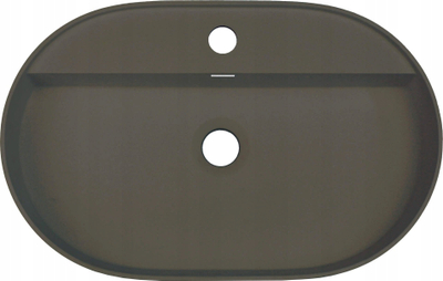 Lavaman Deante CQS TU6B, mbi banak, oval, granit, anthracite metallic