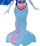 Set lodrash Mattel Enchantimals Dorinda Dolphin, kukull 15 cm, 3 delfinë, shumëngjyrësh
