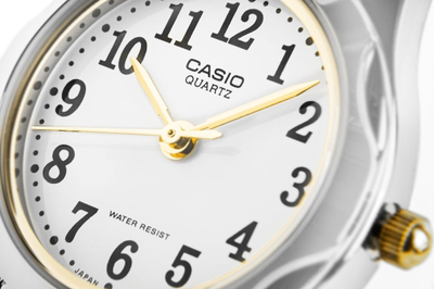 Рачен часовник Casio LTP-1275SG-7B за жени, не’рѓосувачки челик, кварц, сребро со злато