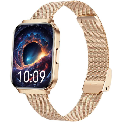 Smartwatch Gravity GT44-1, ekran me prekje, dy rripa, rozë gold