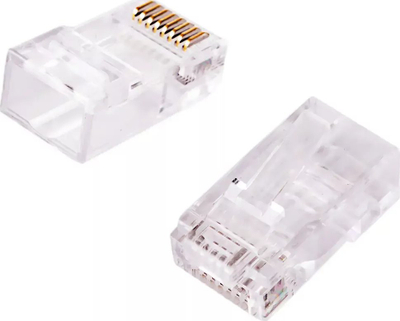 Priza RJ45 Spacetronik PT-RJ456UT-1, Cat.6 UTP, Pass Through, transparente 100 copë
