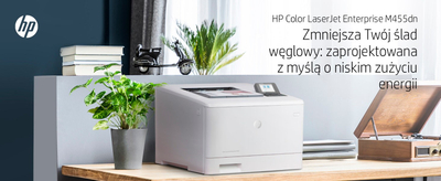 Печатач HP Color LaserJet Enterprise M455dn, ласерски во боја, бел