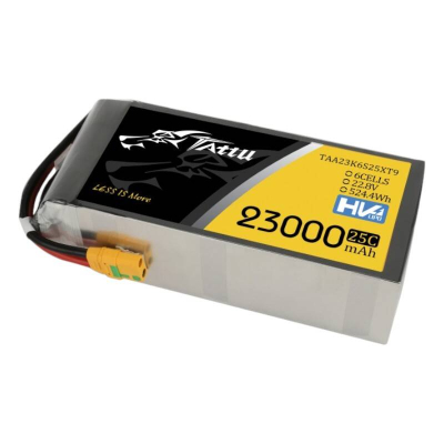 Bateri LiPo Tattu TAA23K6S25XT9, 23000mAh, 22.8V 25C, e zezë