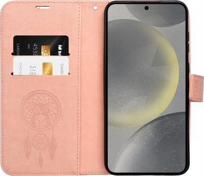 Kabullë telefoni Mezzo Book për Xiaomi Redmi Note 13 5G, mandala, me xhepa për karta, rozë peach fuzz