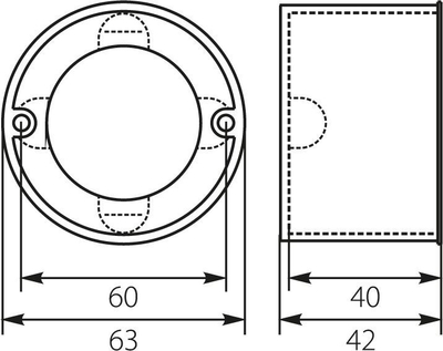 Kuti muri për kabllo elektrike 60 x 40mm (13.76)