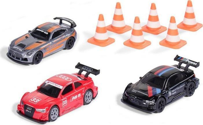 Set lodrash garash Siku 6331 Super Gift Set Racing, 3 makina, me pengesa, shumengjyrësh