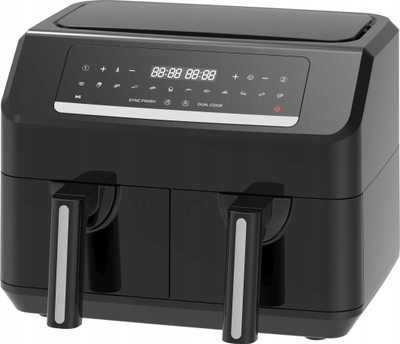 Fritezë me ajër Emerio AF-130376.1, 2400W, 7.2L Dual Cook, e zezë