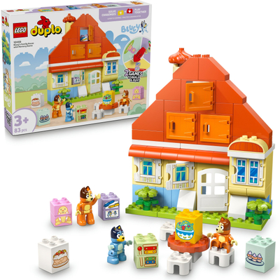 Set loje Bluey Family House, shpia e familjes me lojë memorie, shumëngjyrëshe