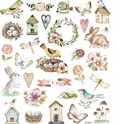 Stickers Dalprint Breath of Spring, 31 copë, shumëngjyrëshe