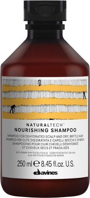 Shampo flokësh Davines Natural Tech Nourishing, për lëkurë koke të tharë dhe flokë të thatë, 250 ml