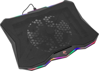 Stendë ftohëse laptopi White Shark Glacier, 17.3", LED RGB, e zezë