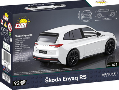 Maket veture Skoda ENYAQ RS COBI 24575, model koleksionues, dekorativ, shumëngjyrësh