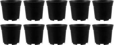 Set me vazo plastike Production Pot, 10 copa, 2L, të zeza