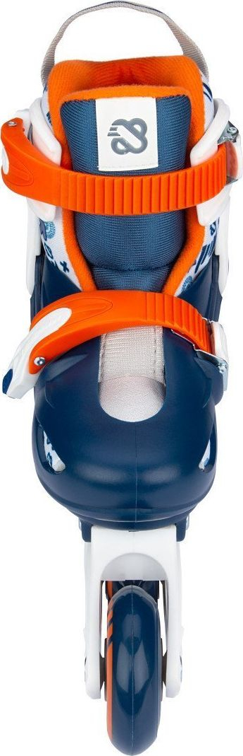 Patina inline Nijdam Racer, të rregullueshme 37-40, rrota PU ABEC-5, blu me portokalli