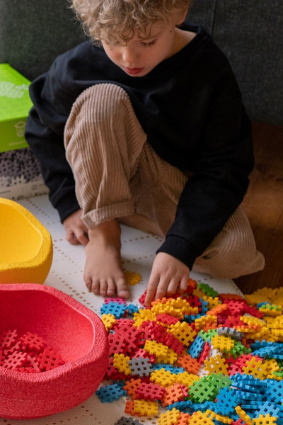 Set ndërtimi ECR4Kids Mini Waffle Blocks, 300 copë, shumëngjyrëshe