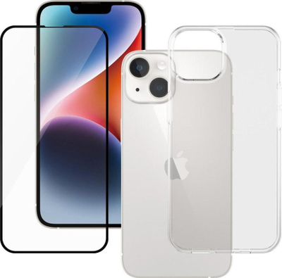 Set mbrojtës PanzerGlass SAFE, xham + maskë TPU, për iPhone 14, transparente