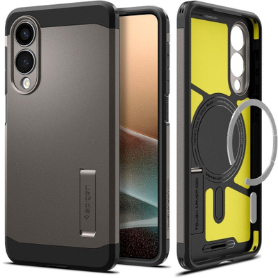 Mbrojtëse telefoni Spigen Tough Armor MagSafe, Samsung Galaxy S25 Edge, gunmetal
