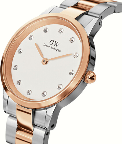 Orë për femra Daniel Wellington Iconic Link Lumine 28 DW00100359, e argjendtë/artë