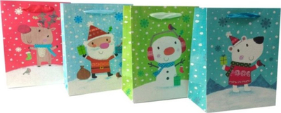 Qese dhurate Small Vertical Christmas Bag Mix, 18×23×10 cm, shumëngjyrëshe