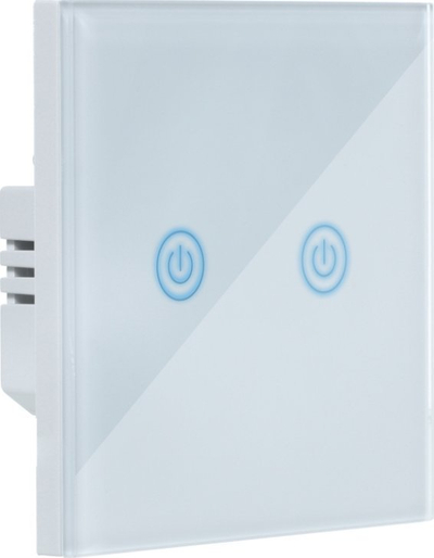 Çelës intelligent drite ART Zigbee 3.0, dy kanale, i bardhë