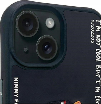 Kapak telefoni Audi Nimmy Case iPhone 15 6.1", Glasses Cool Cat, i zi