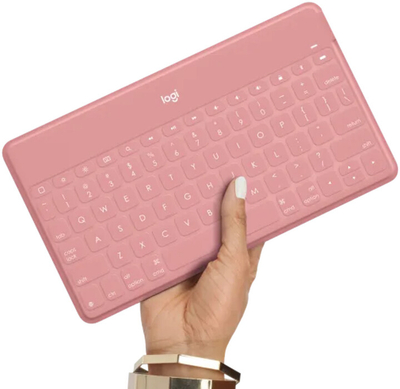 Tastierë Logitech Keys-To-Go, Bluetooth, Dutch/English, rozë