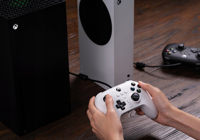 Kontroller 8BitDo Ultimate, me kabllo, Hall Effect, për Xbox dhe PC, i zi