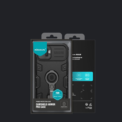 Mbulesë telefoni Nillkin CamShield Armor Pro Magnetic, për iPhone 14 Plus, me MagSafe, blu
