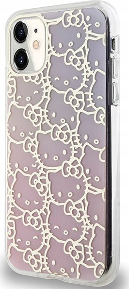 Mbulesë telefoni Hello Kitty IML Gradient Crowded Kitty Head për iPhone 11 XR, TPU, rozë blu
