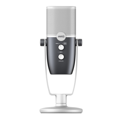 Mikrofon USB AKG Ara Blue Silver, kondensator, 24 bit 96kHz, argjendtë kaltëroshe