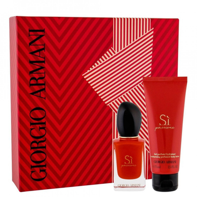 Set Giorgio Armani Si Passione Eau de Perfume 30 ml + losion trupi 75 ml, woman
