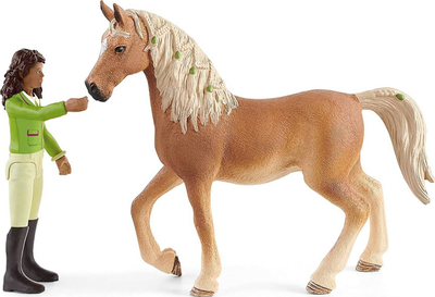 Figurinë lodër Schleich Horse Club Sarah and Mystery, set kalorëse dhe kalë, për kalamaj 5+
