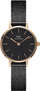Orë për meshkuj Daniel Wellington Petite 24 Pressed Ashfield DW00100441, e zezë