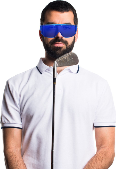 Syze golfi Mad Monkey, filtër dritë blu, kornizë e lehtë, të zeza