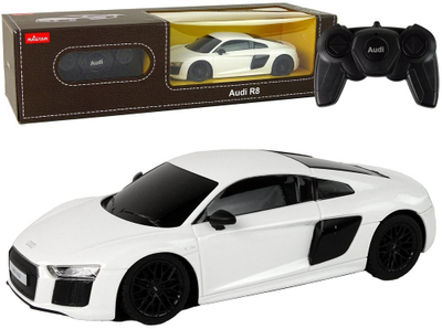 Makina me telekomandë Rastar Audi R8, 1:24, e bardhë