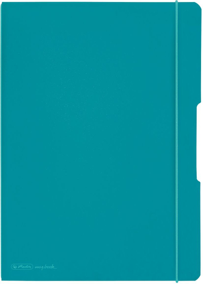 Fletore Herlitz Notes A4, 2x40 fletë, vija dhe katrorë, ngjyrë turkeze