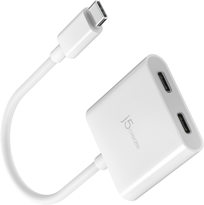 Адаптер USB C J5create JCA365, Dual USB C, 4K, Power Delivery 100W