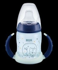 Biberon NUK First Choice Glowing, 150ml, me doreza, blu