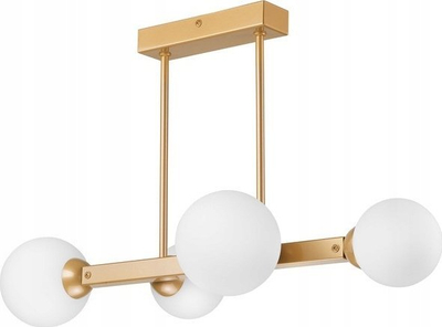 Luster varëse Lamkur ASTRO 45092, 4xG9, glob xhami, e bardhë me ar