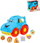Makinë lodër POLESIE Car With Bricks, edukative, për kalamaj 12m+, blu