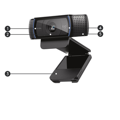 Kamera web Logitech HD Pro C920, Full HD 1080p, e zezë