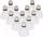 Shuttlecock badminton MEGA CREATIVE 55350, set 12 copë, të bardha
