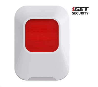 Sirene e brendshme pa tela IGET SECURITY EP24, 90 dB, me bateri dhe microUSB, e bardhë