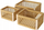 Set kuti për zbukurim Boltze Decorative Woven Wooden Box X3, dru bredhi, thurje pambuku, ngjyrë kremo