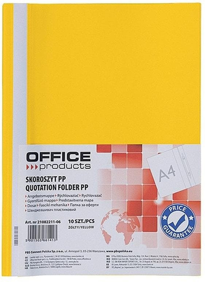 Dosje report OFFICE PRODUCTS, A4, 120/180 μm, e verdhë
