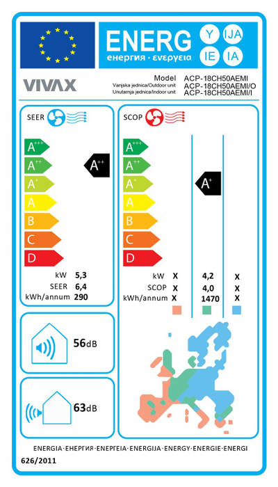 Klimë VIVAX ACP-18CH50AEMI